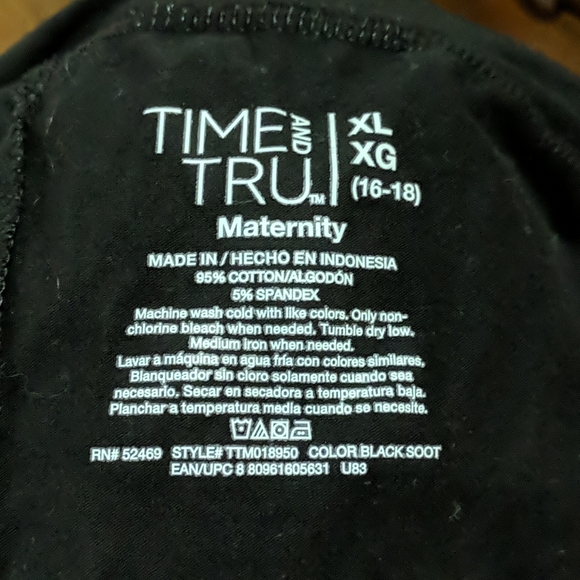 Maternity leggings black. Xl 16-18 - Picture 1 of 2